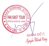 signature du directeur far east tour
