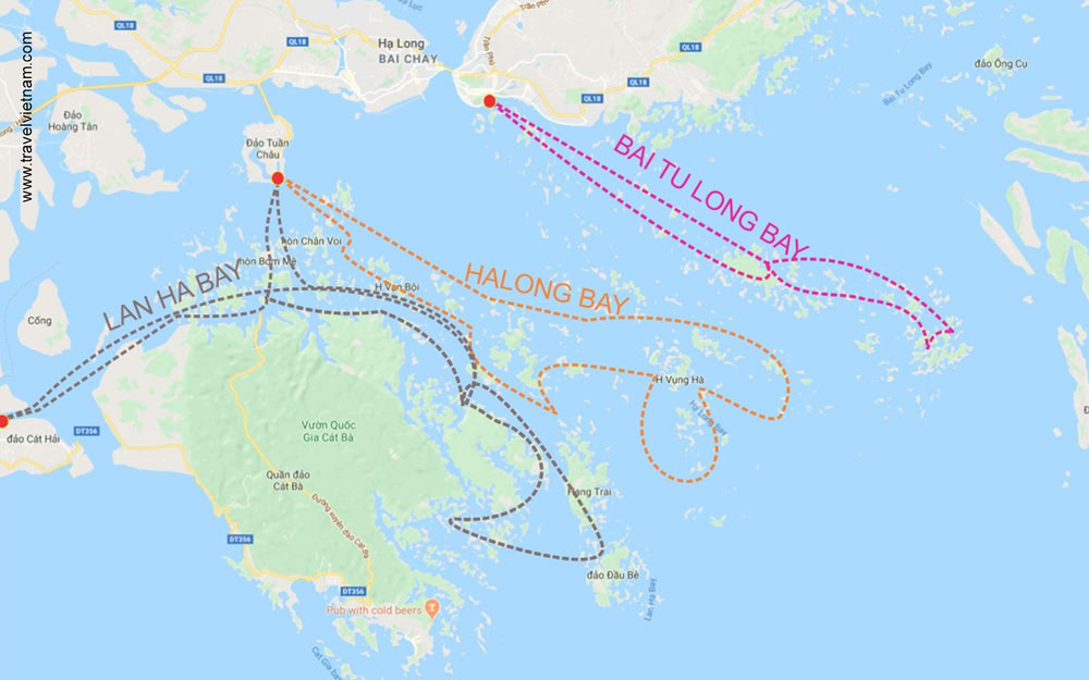 baie d'halong carte