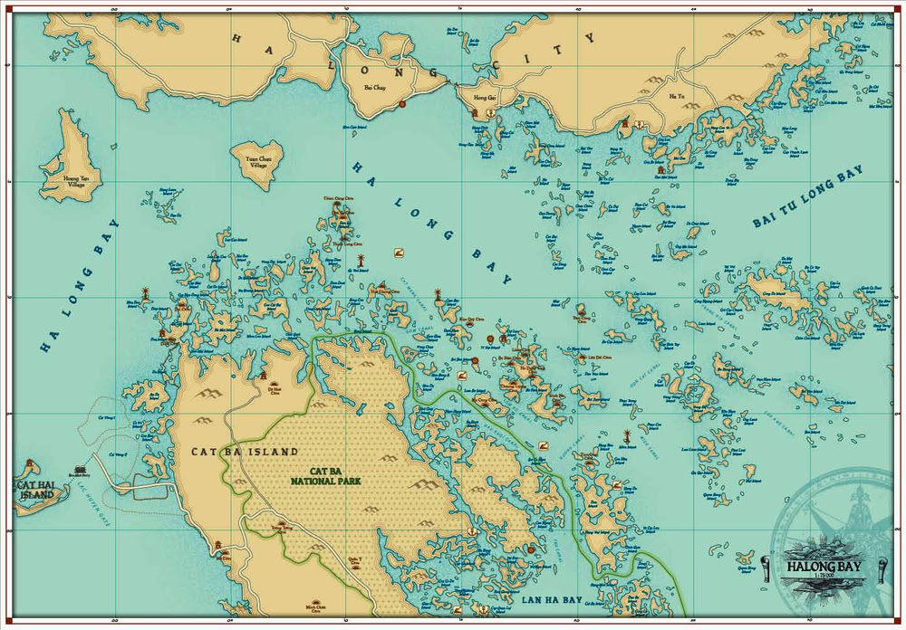 carte baie d'halong
