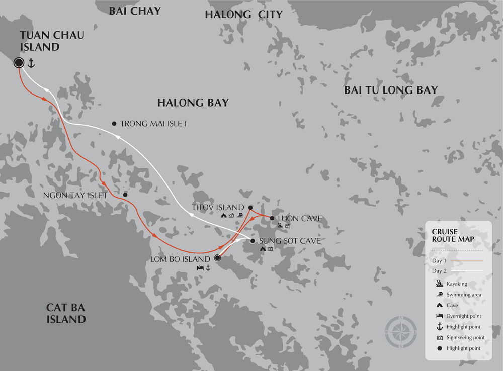 la baie d'halong carte